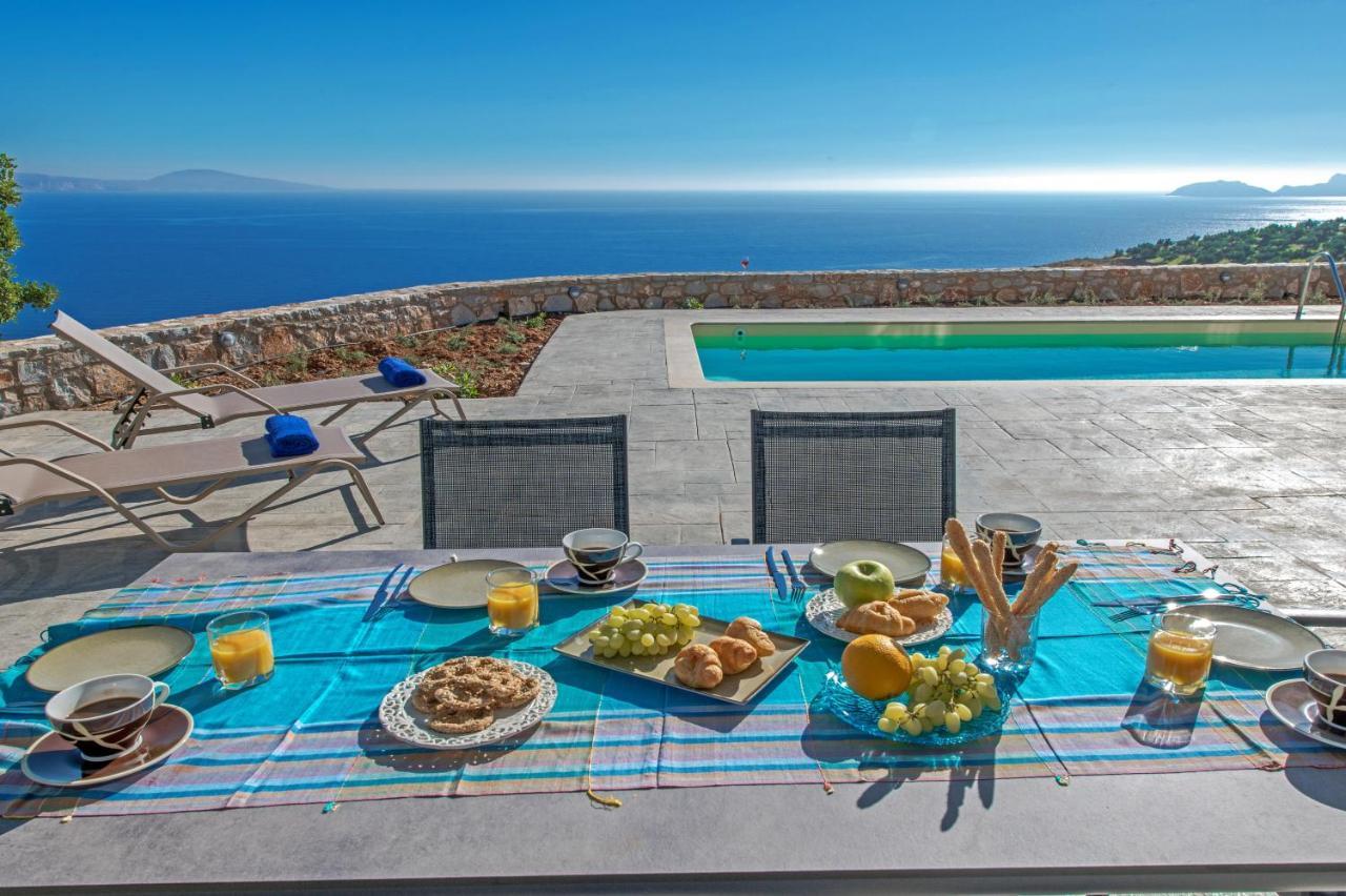 Tranquil Sea View Villa With Private Pool, Just 2Km From The Beach! Agia Galini Zewnętrze zdjęcie